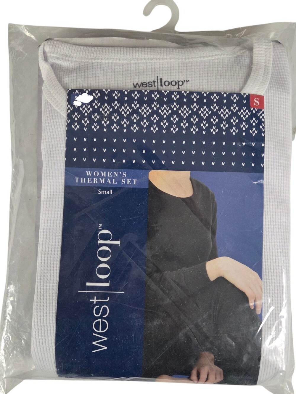 West Loop Womens Thermal Set NEW Small -White -Long Sleeve Shirt & Pants